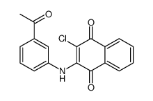 2-(3-acetylanilino)-3-chloronaphthalene-1,4-dione Structure