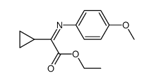 ethyl cyclopropyl[N-(p-methoxyphenyl)imino]acetate Structure