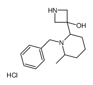 3-(1-benzyl-6-methylpiperidin-2-yl)azetidin-3-ol,hydrochloride Structure