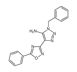 5-amino-1-benzyl-4-(5-phenyl-1,2,4-oxadiazol-3-yl)-1,2,3-triazole Structure