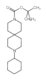 9-环丙基-3,9-二氮杂螺[5.5]十一烷-3-羧酸 1,1-二甲基乙酯结构式