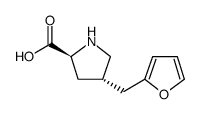 L-Proline, 4-(2-furanylmethyl)-, (4S) Structure