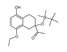 (+/-)-2-acetyl-2-(t-butyldimethylsilyloxy)-8-ethoxy-1,2,3,4-tetrahydronaphthalen-5-ol Structure