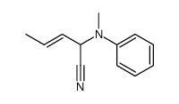 2-(N-methylanilino)-3-pentenenitrile结构式