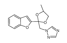 1-[[(2R,4S)-2-(1-benzofuran-2-yl)-4-methyl-1,3-dioxolan-2-yl]methyl]-1,2,4-triazole Structure