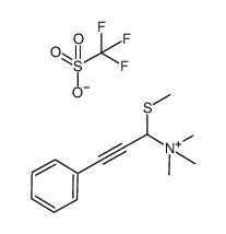 trimethyl-N-(1-methylsulfanyl-1-phenylethynyl)methylammonium trifluoromethanesulfonate Structure