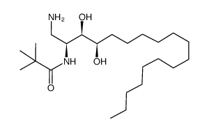 (1'S,2'R,3'R)-N-(1-aminomethyl-2,3-dihydroxyheptadecyl)-2,2-dimethylpropionamide结构式