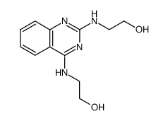 2,2'-quinazoline-2,4-diyldiamino-bis-ethanol Structure