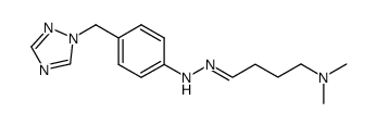 (E)-4-(2-(4-((1H-1,2,4-triazol-1-yl)methyl)phenyl)hydrazono)-N,N-dimethylbutan-1-amine结构式