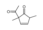 3-Cyclopenten-1-one, 2-acetyl-2,5-dimethyl- (6CI) structure