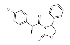 (2'S,4R)-3-[2-(4-chlorophenyl)propionyl]-4-phenyloxazolidin-2-one结构式