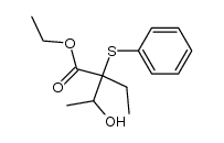 ethyl 2-ethyl-3-hydroxy-2-phenylthiobutanoate Structure