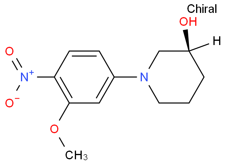 (S)-1-(3-methoxy-4-nitrophenyl)piperidin-3-ol Structure