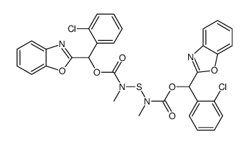 [1,3-benzoxazol-2-yl-(2-chlorophenyl)methyl] N-[[1,3-benzoxazol-2-yl-(2-chlorophenyl)methoxy]carbonyl-methylamino]sulfanyl-N-methylcarbamate结构式