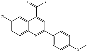 6-氯-2-(4-甲氧苯基)喹啉-4-甲酰氯结构式