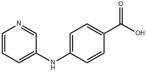 4-[(吡啶-3-基)氨基]苯甲酸结构式