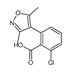 2-chloro-6-(3,5-dimethyl-1,2-oxazol-4-yl)benzoic acid结构式