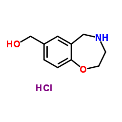 2,3,4,5-Tetrahydro-1,4-benzoxazepin-7-ylmethanol hydrochloride (1:1)结构式