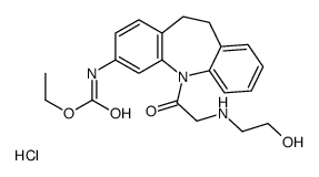 ethyl N-[11-[2-(2-hydroxyethylamino)acetyl]-5,6-dihydrobenzo[b][1]benzazepin-2-yl]carbamate,hydrochloride结构式