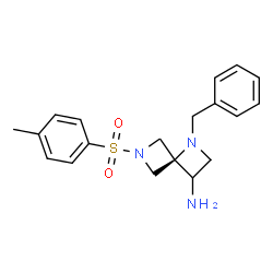 1-Benzyl-6-tosyl-1,6-diazaspiro[3.3]heptan-3-amine structure