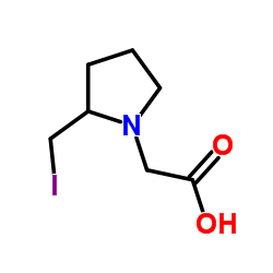 [2-(Iodomethyl)-1-pyrrolidinyl]acetic acid Structure