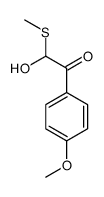 2-hydroxy-1-(4-methoxyphenyl)-2-methylsulfanylethanone结构式