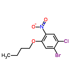 1-Bromo-5-butoxy-2-chloro-4-nitrobenzene结构式