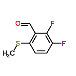 2,3-Difluoro-6-(methylthio)benzaldehyde structure