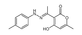 4-Hydroxy-6-methyl-3-[1-(p-tolyl-hydrazono)-ethyl]-pyran-2-one Structure