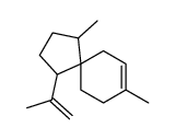 1,8-dimethyl-4-prop-1-en-2-ylspiro[4.5]dec-8-ene结构式