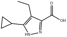 5-Cyclopropyl-4-ethyl-2H-pyrazole-3-carboxylic acid结构式