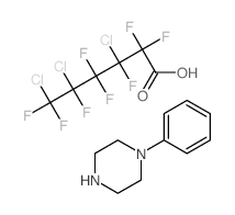 1-phenylpiperazine; 3,5,6-trichloro-2,2,3,4,4,5,6,6-octafluoro-hexanoic acid结构式