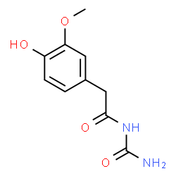 N-(Aminocarbonyl)-4-hydroxy-3-methoxybenzeneacetamide结构式