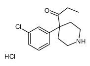 1-[4-(3-chlorophenyl)piperidin-4-yl]propan-1-one,hydrochloride结构式