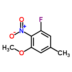 1-氟-3-甲氧基-5-甲基-2-硝基苯结构式