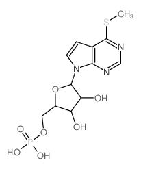 7H-Pyrrolo[2,3-d]pyrimidine,4-(methylthio)-7-b-D-ribofuranosyl-,5'-(dihydrogen phosphate) (8CI) picture