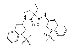 N,N'-Bis[(1S)-2-hydroxy-1-(phenylmethyl)ethyl]-2,2-diethyl-1,3-propanediamide bismesylate Structure