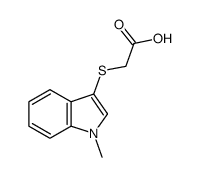 [(1-Methyl-1H-indol-3-yl)thio]acetic acid structure