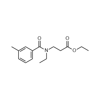 Ethyl 3-(N-ethyl-3-methylbenzamido)propanoate structure