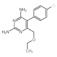 5-(4-chlorophenyl)-6-(ethoxymethyl)pyrimidine-2,4-diamine结构式