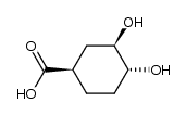 (+/-)-(1R*,3R*,4R*)-3,4-dihydroxycyclohexanecarboxylic acid结构式