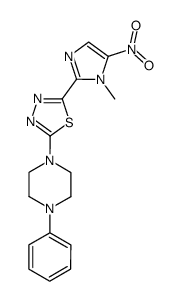 5-(1-methyl-5-nitro-1H-imidazol-2-yl)-2-(4-phenylpiperazin-1-yl)-1,3,4-thiadiazole结构式