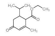 2-Cyclohexene-1-carboxylicacid, 2-methyl-6-(1-methylethyl)-4-oxo-, ethyl ester structure