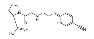 (2S)-1-[2-[2-[(5-cyanopyridin-2-yl)amino]ethylamino]acetyl]pyrrolidine-2-carboxamide Structure