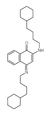 1(4H)-Naphthalenone,2-[(4-cyclohexylbutyl)amino]-4-[(4-cyclohexylbutyl)imino]-结构式