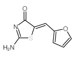 4(5H)-Thiazolone,2-amino-5-(2-furanylmethylene)- Structure