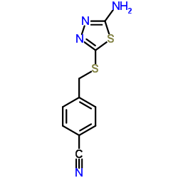 4-[[(5-AMINO-1,3,4-THIADIAZOL-2-YL)THIO]METHYL]BENZONITRILE Structure