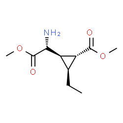 Cyclopropaneacetic acid, alpha-amino-2-ethyl-3-(methoxycarbonyl)-, methyl ester, (1R,2S,3R)-rel- (9CI) structure