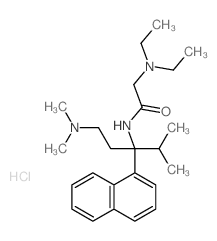 2-diethylamino-N-(1-dimethylamino-4-methyl-3-naphthalen-1-yl-pentan-3-yl)acetamide structure