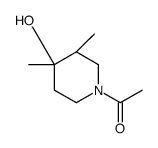 4-Piperidinol, 1-acetyl-3,4-dimethyl-, (3R,4R)-rel- (9CI)结构式